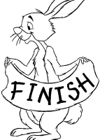 A coloring page of winnie the pooh - rabbit